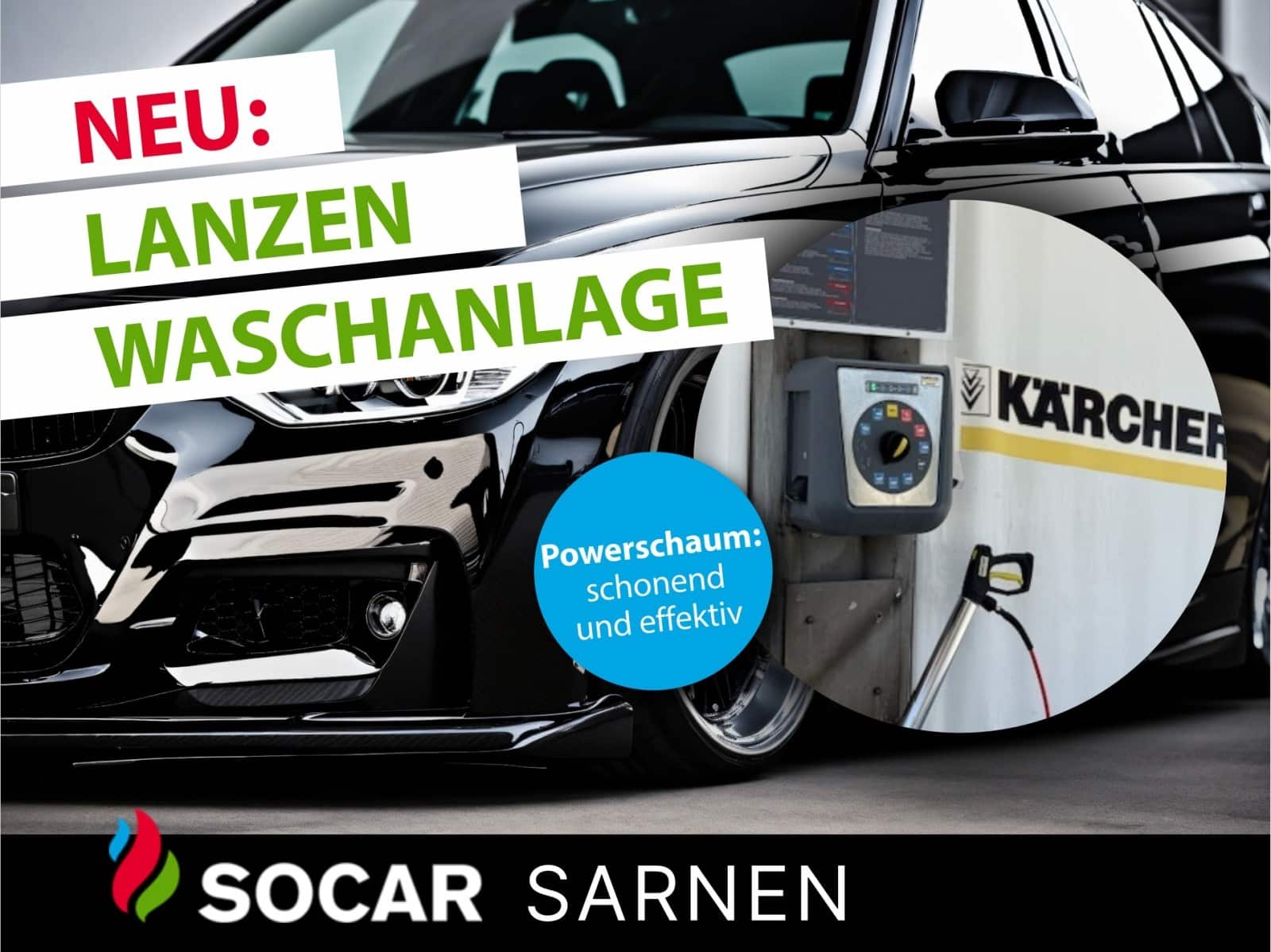 Neu: Lanzenwaschanlage mit Powerschaum